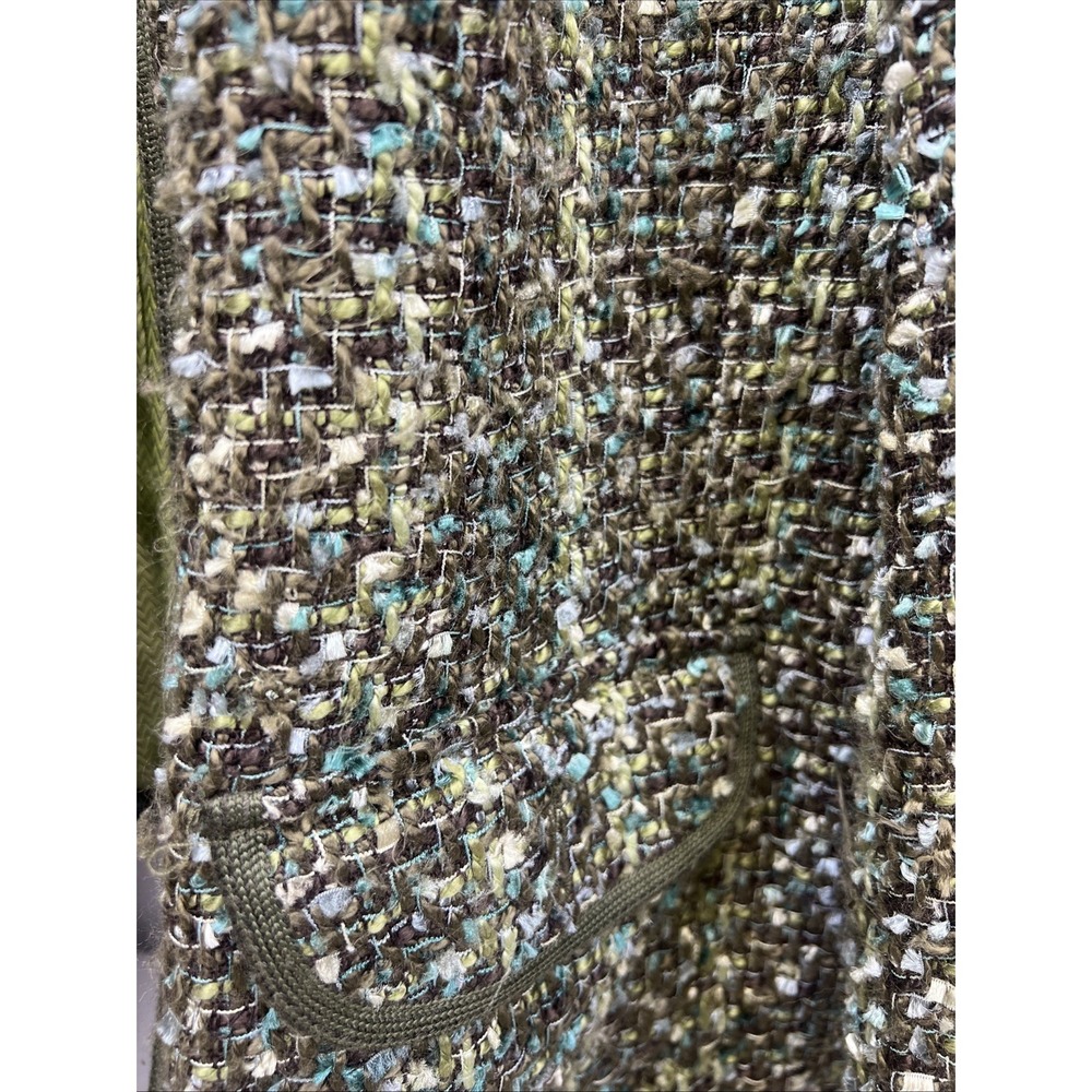 Appleseeds Womens 20W Green‎ Tweed Blazer - Picture 2 of 5